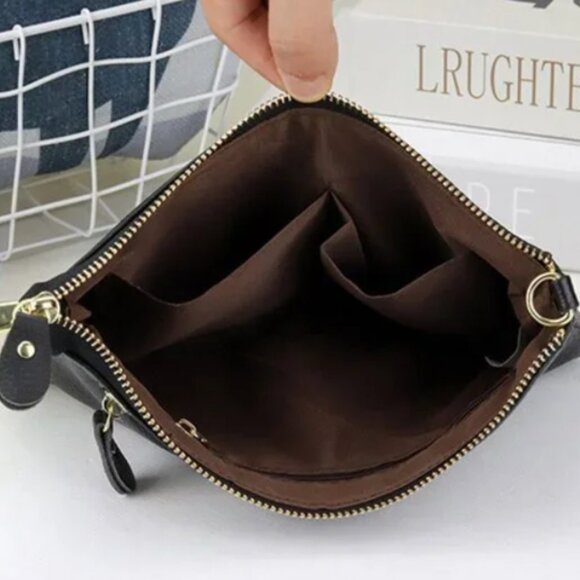 Yellow Leather Crossbody Wristlet Clutch Shoulder Bag Handbag Purse. 2 S… - Picture 8 of 12